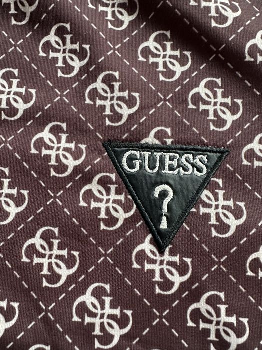Дамски,памучен комплект GUESS в кафяво