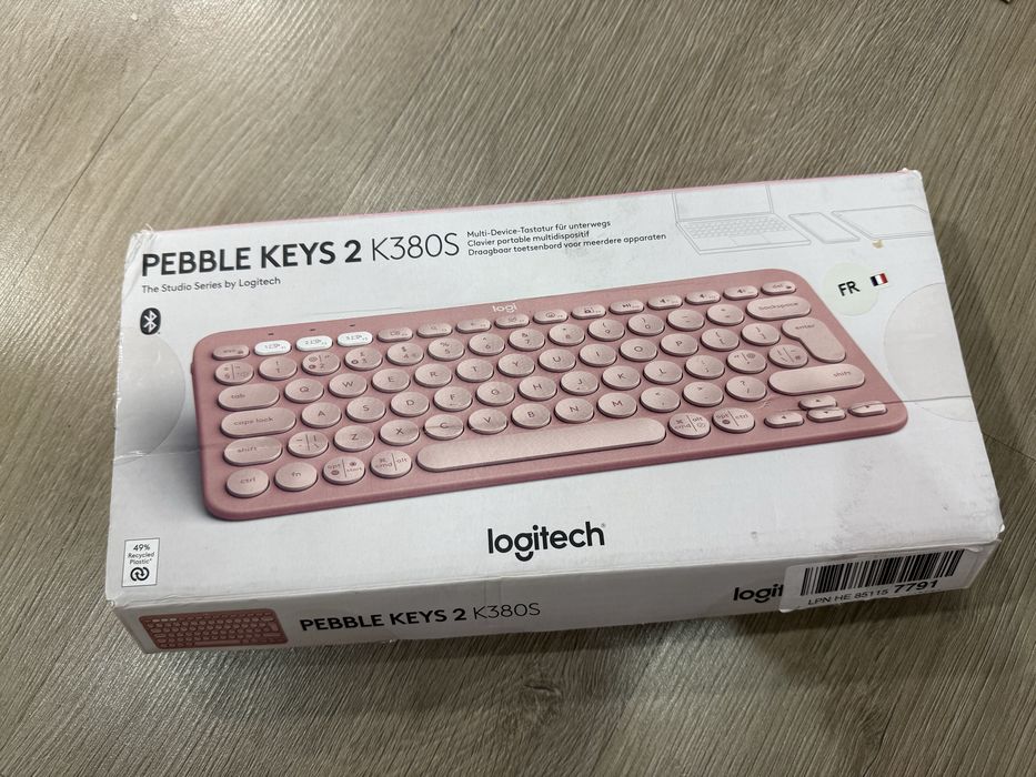 Tastatura Bluetooth Logitech Pebble Keys 2 K380s, Multi-Device (Roz)