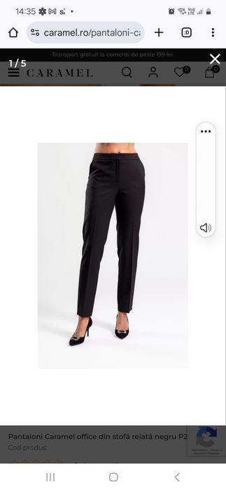 Pantaloni office Caramel marime 42