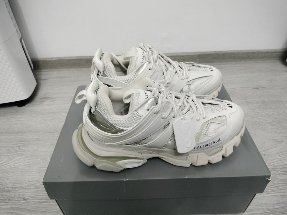 balenciaga track full white
