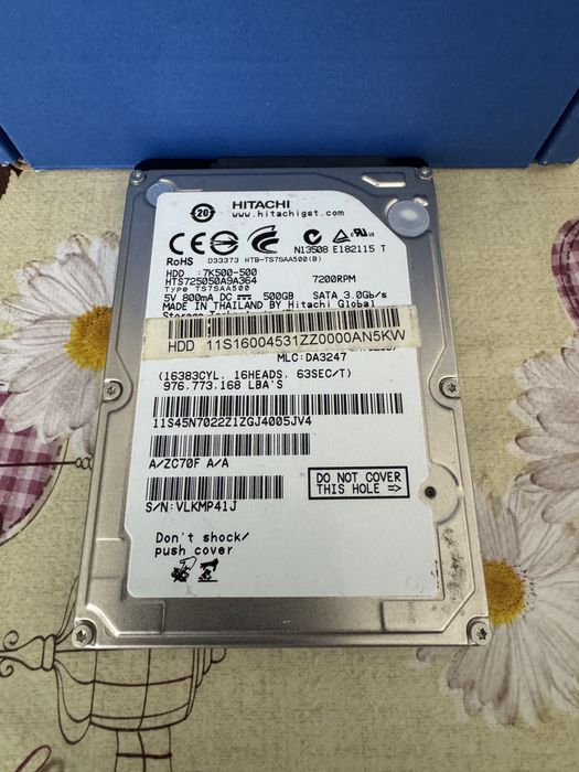 Hard Disk Laptop HDD Hitachi 500GB, 7200RPM, SATA, 2.5 inch