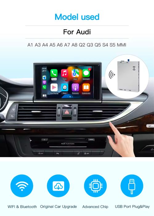 Interfata Carplay Android Auto Audi MMI 3G, A1, A3, A4, A5, A6, A7, Q5