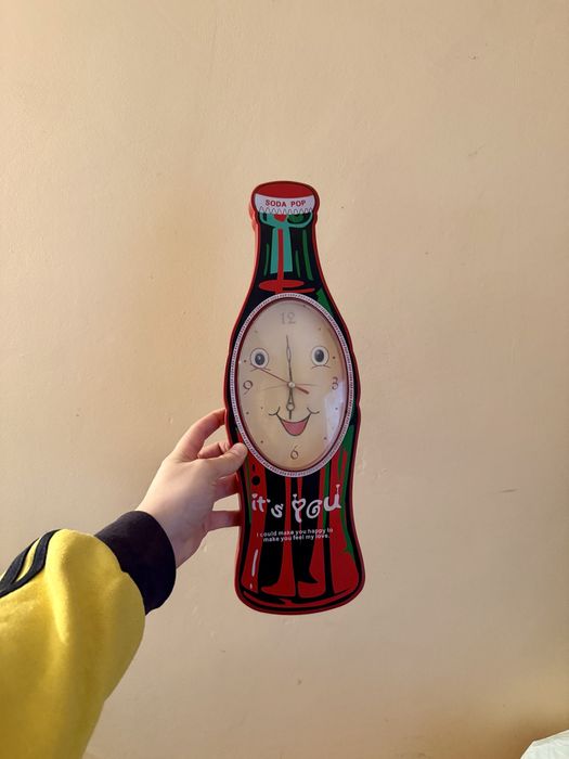 Ceas perete decor reclama suc sticla cola garaj retro vintage