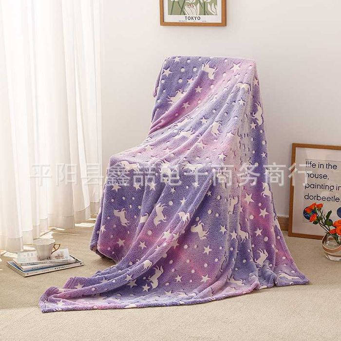 Плед светящийся в темноте 180х150 детский.  Качественный!!