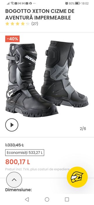 Cizme moto adventure impermeabile nr 43