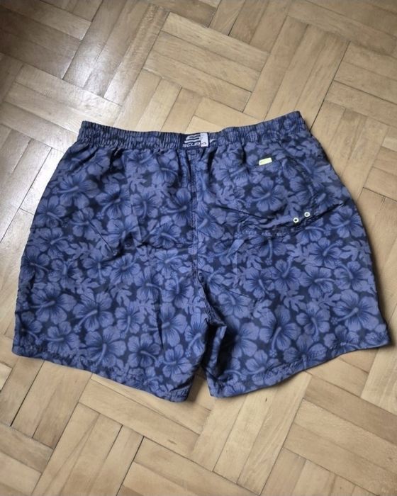 Șort de Baie / Înot, Bărbați Scuba - Imprimeu Floral Albastru - L