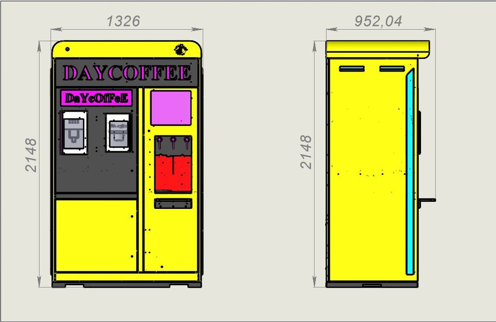 Кофейня самообслуживания уличный формат.
