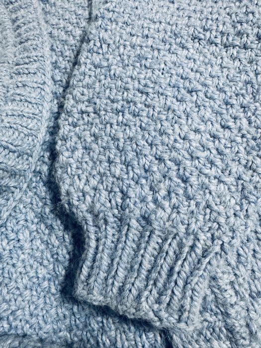 Вязаный кардиган голубой