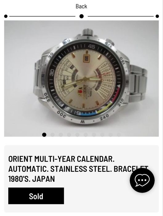 ORIENT - Automatic- Multi-Year Calendar 1980 - ORIGINAL