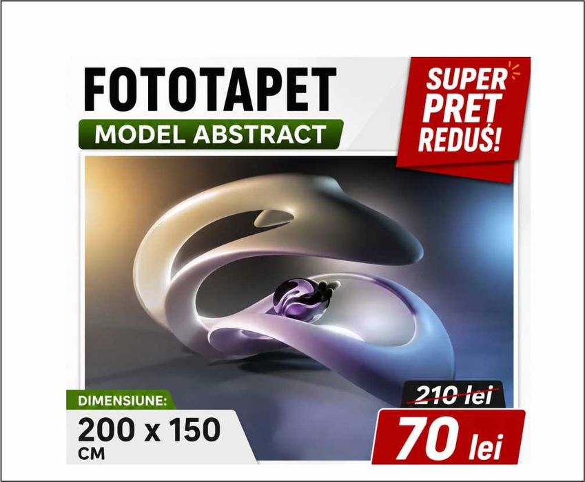 LICHIDARE  STOC -67% Fototapet ABSTRACT (200x150 cm) = 70 lei