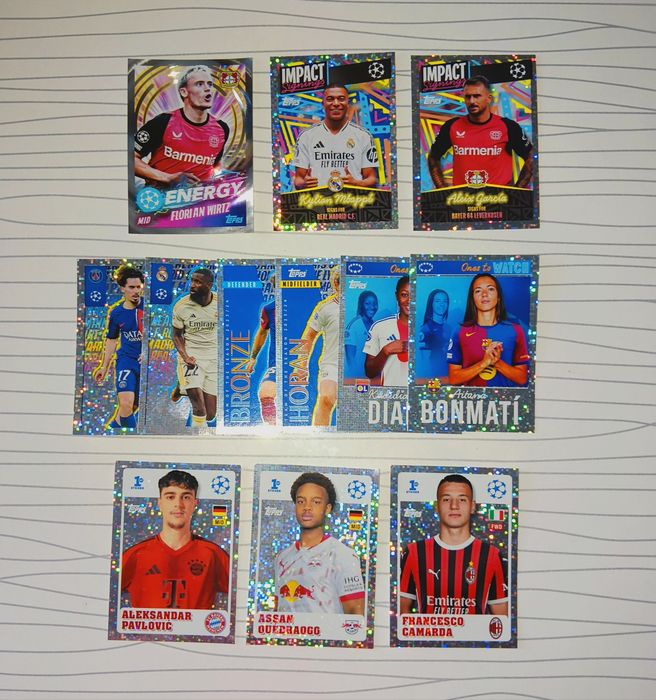 65 броя футболни стикери Topps UEFA Champion League 24/ 25