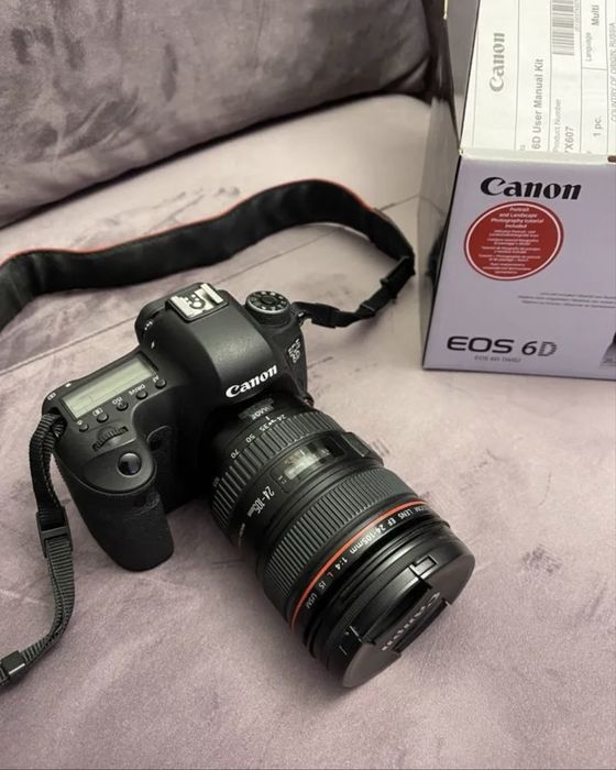 Canon EOS 6D + 24-105 Obyektiv + 2 Batareyka KOMPLEKT SOTILADI.