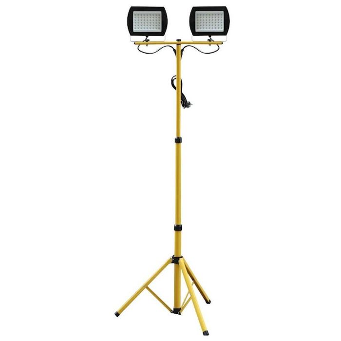 Стойка за прожектори и фенери, Тип трипод, Алуминий, Жълт, 60/160 см