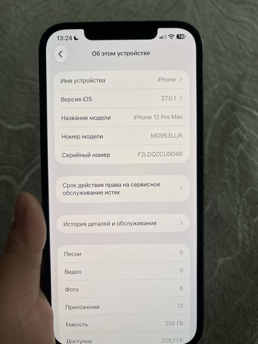 iPhone 12 pro max;256память