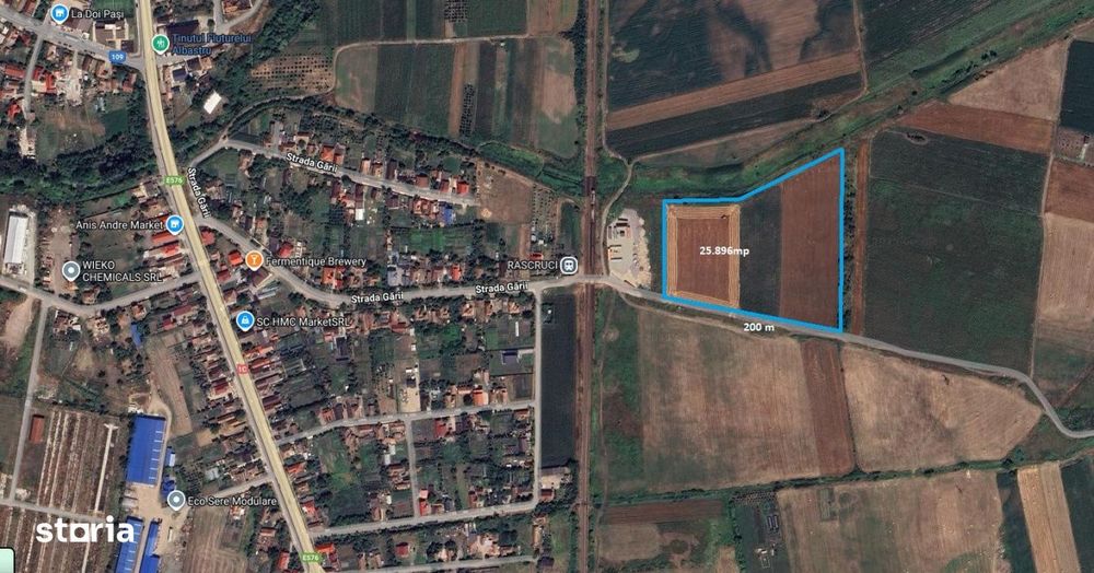 Teren 26.000mp, halta Rascruci drum european E576 Cluj - Dej