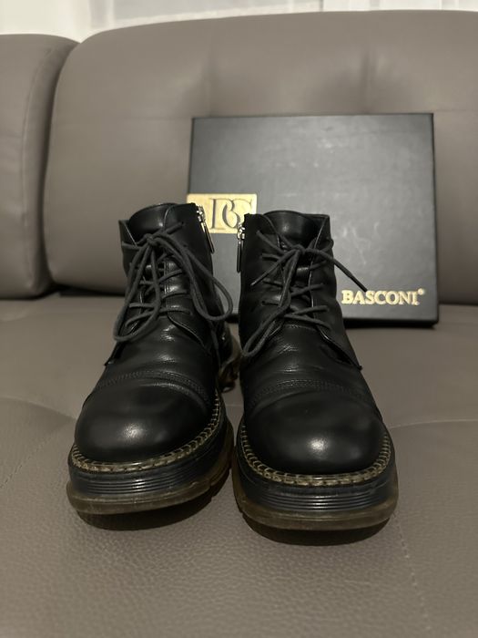 Ботинки натуральная кожанные черные