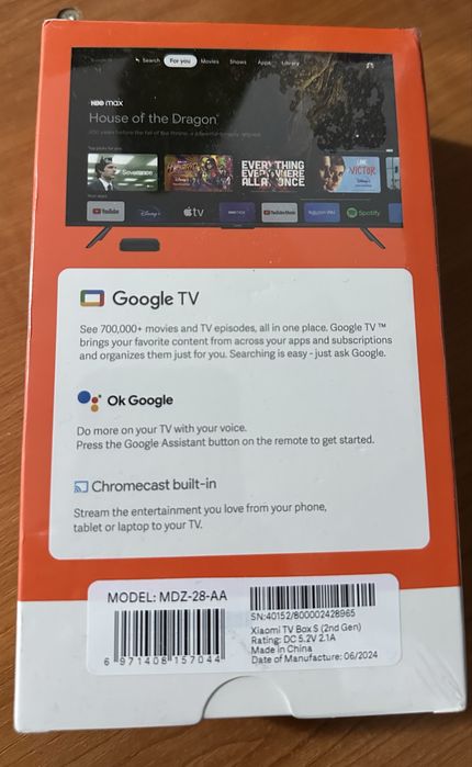 Mediaplayer Xiaomi MI TV Box S 2nd Gen , 4K Ultra HD, Negru