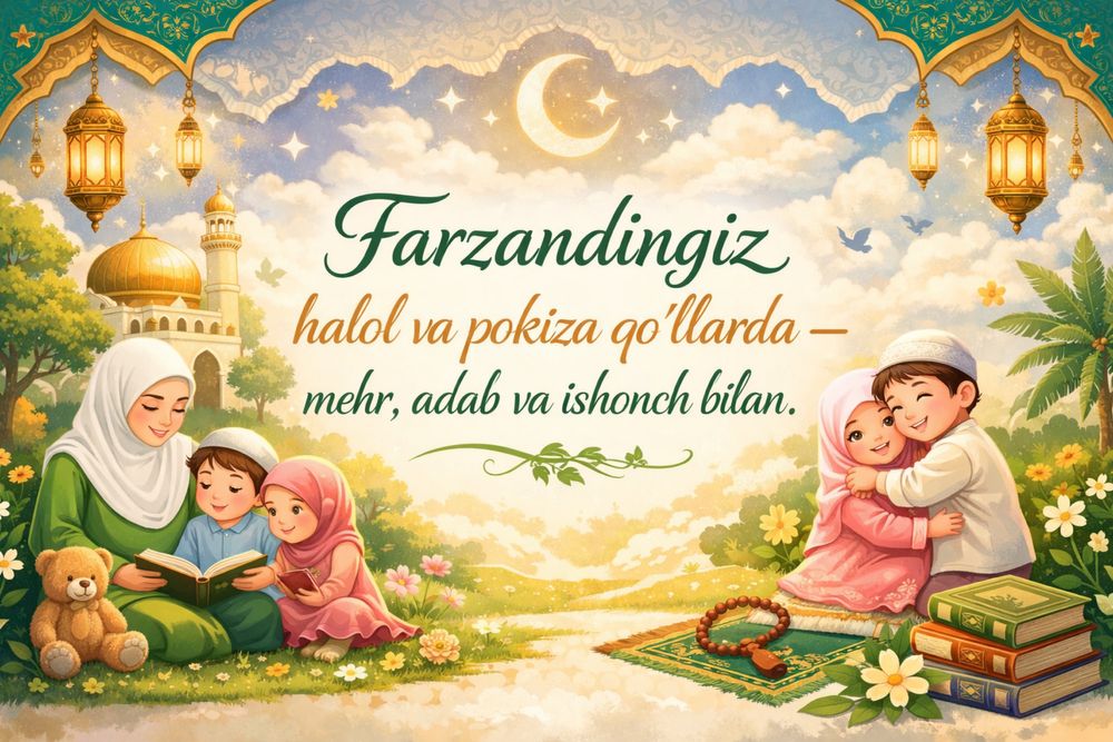 Farzandingiz halol va pokiza qo‘llarda — mehr, adab va ishonch bilan.
