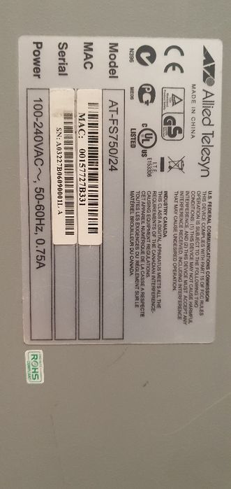 Switch WebSmart ALLIED Telesyn 24 port functional