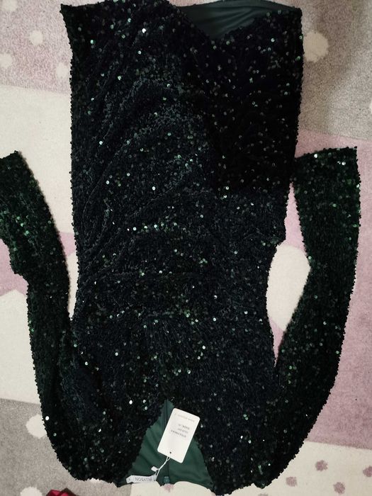 Rochie paiete verde și fusta 3 5 ani