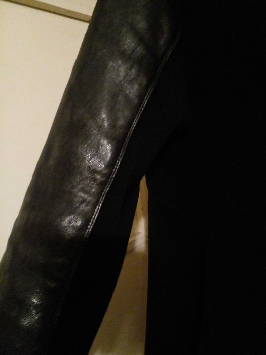 Rick Owens палто - вълна, кашмир, кожа - обличано веднъж!