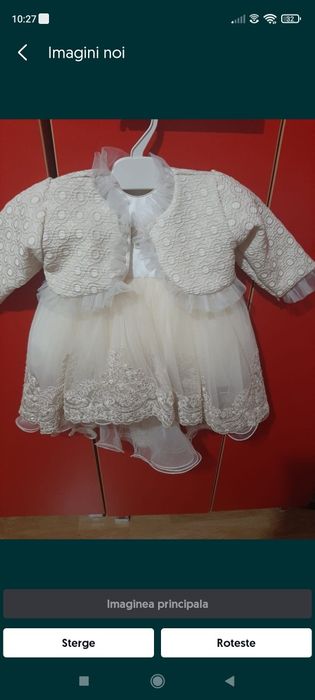 Rochie botez/aniversare 0-3 luni