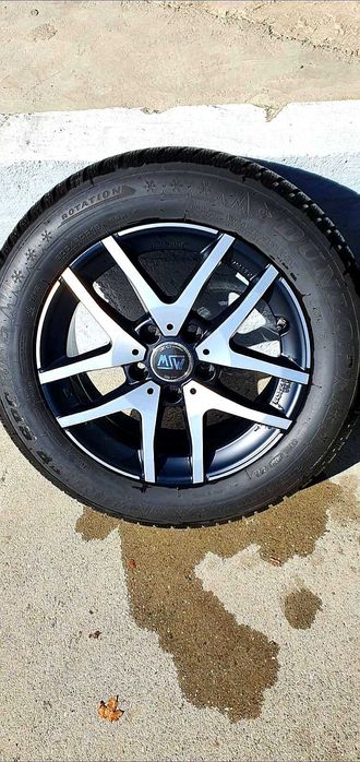 4 jante msw r16 +cauciucuri  dunlop  iarna sensori*