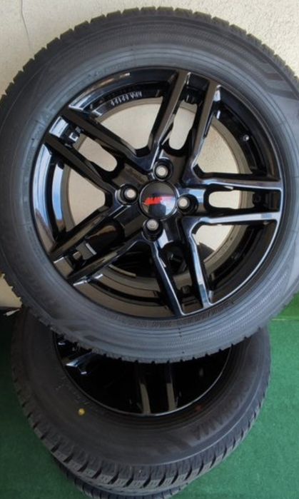 Vând/ Schimb 4 jante de aliaj Renault Dacia Kia Hyundai etc 4x100 R16 (6,5Jx16 ET 46 CB 63.3) cu 4 cauciucuri iarnă Hankook