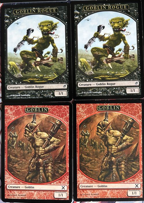 Magic The Gathering – Colecție 24 Goblin Tokens (Lorwyn, Shadowmoor, Eventide, 10E, etc.)
