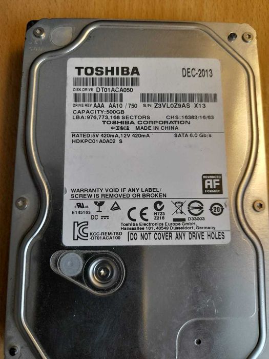 Жесткие диски 1Тб, 500Гб