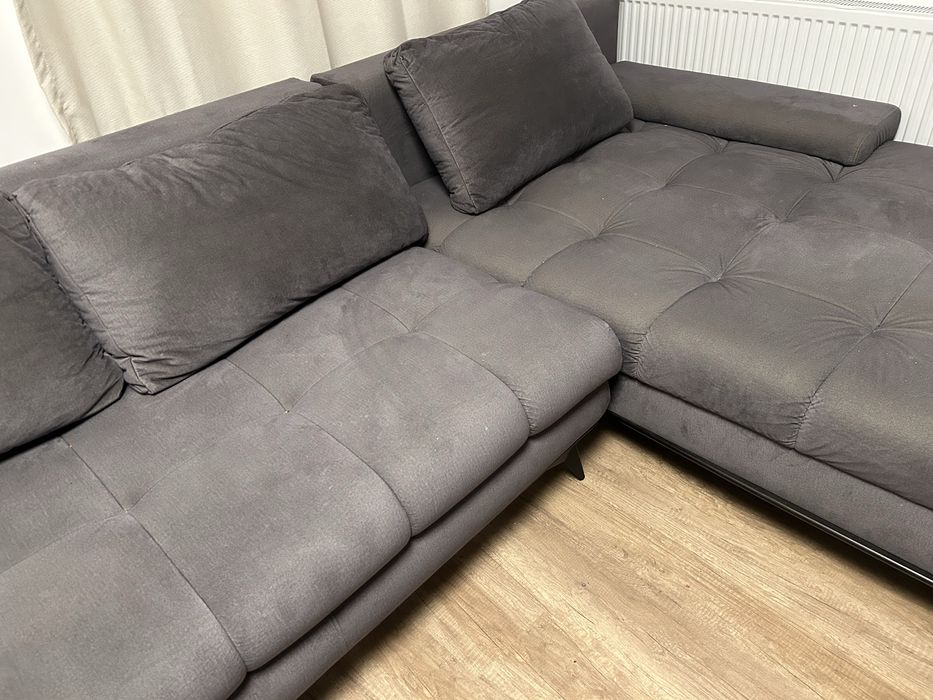 Canapea Coltar extensibil dreapta Windsor Deneb Dark Grey