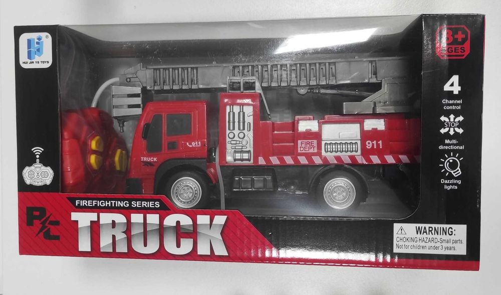 Камион Пожарна с Радиоконтрол, 4 посоки със стълба, Свети