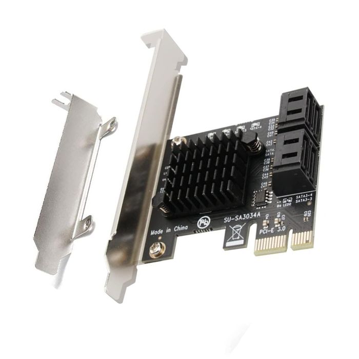 # PCIe 1x 4-port SATA III Expansion card Плата расширения карта для ПК
