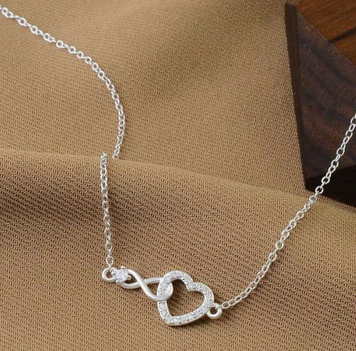 Ново! Сребърно дамско колие