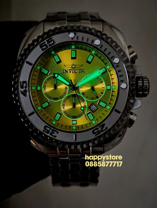 INVICTA Fury Silver green dial 50 mm, Инвикта нов ръчен часовник