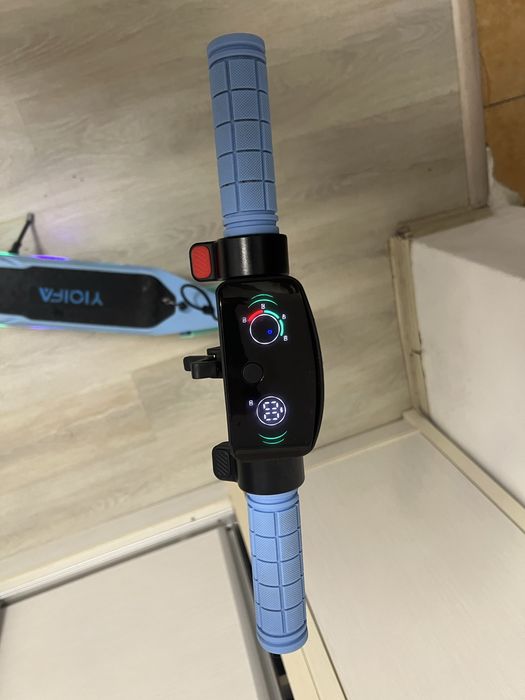 Trotineta Electrica Copii RYDE U8, 3 Viteze (8/12/16 km/h), Suspensie Dubla Fata/Spate, Motor 130W, Autonomie 10 km, Pliabila, 6–12 ani, Albastru