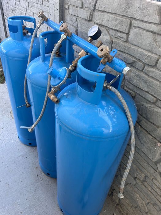 Kit complet 3 butelii gpl 80 litri pentru alimentare centrala termica