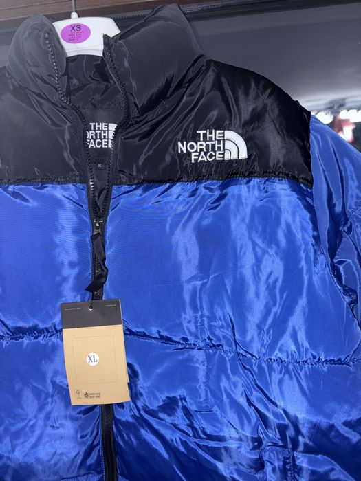 Geacă XL The North Face negru neagră albastru albastră deschis