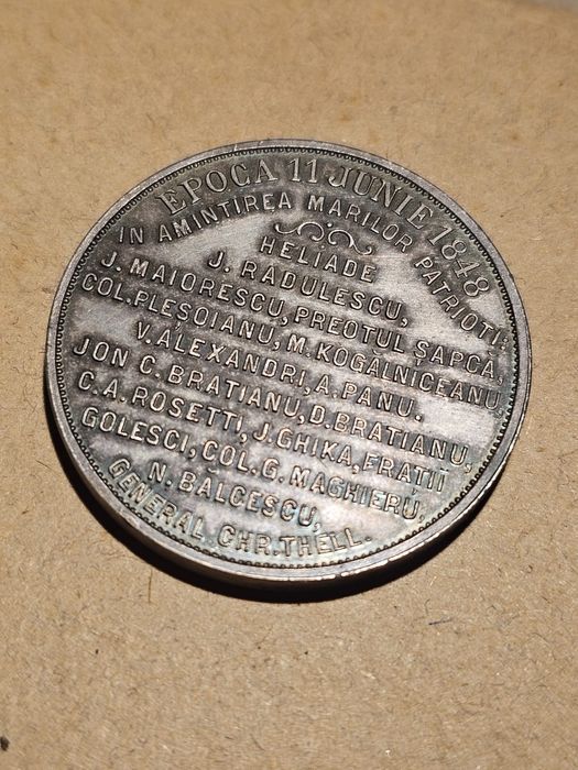 Regele Carol I 1898 Medalie argint Foarte Rara