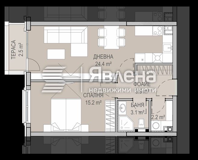Продава се Двустаен апартамент в София, Кръстова вада - 72 кв.м за 2848 €/кв.м - Снимка #6