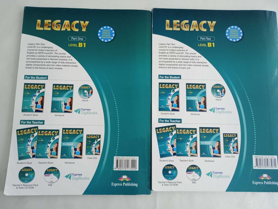 Учебници по английски език Legacy Part One & Part Two Level B1