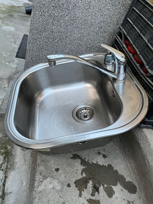 Иноксова мивка Тека + смесител