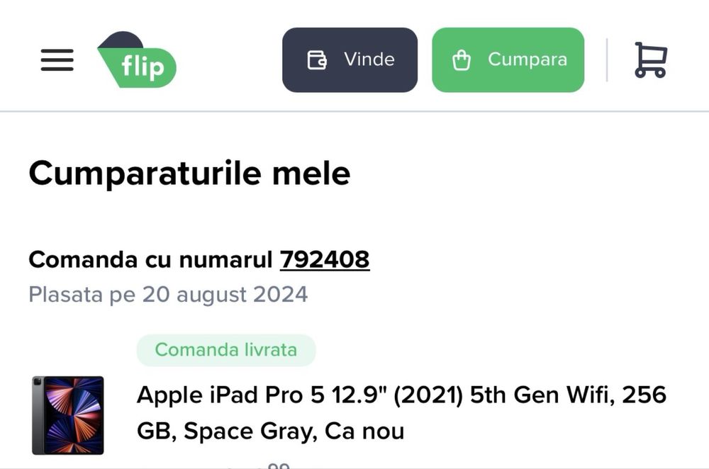 iPad Pro 5 12,9” 2021 Flip.ro