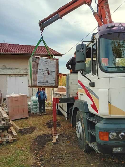 Транспортни услуги: самосвал с кран