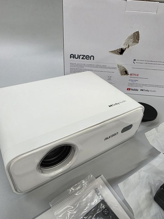 Смарт Проектор с Автофокус, Dolby Audio, HDR10 и Native 1080P, Aurzen