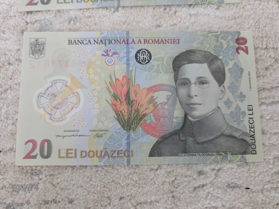 Bancnote comemorative 20 lei Ecaterina Teodoroiu