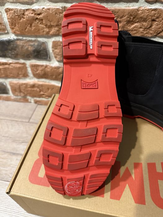 Ghete Camper negru/rosu