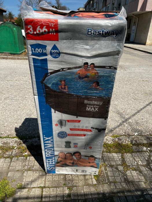 Продавам басейн Bestway Steel Pro MAX 3.66 м – комплект