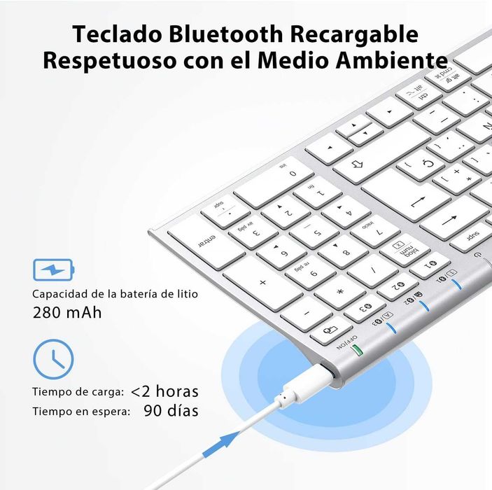 Безжична Bluetooth клавиатура за компютър таблет телефон