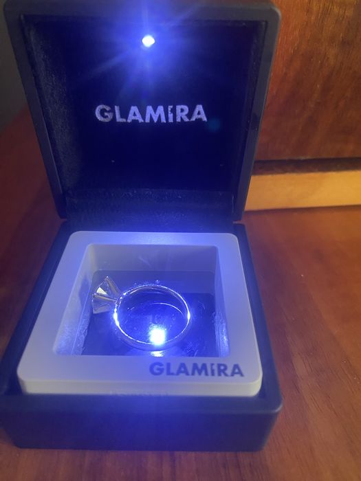 Inel Logodnă 18 k aur alb /750